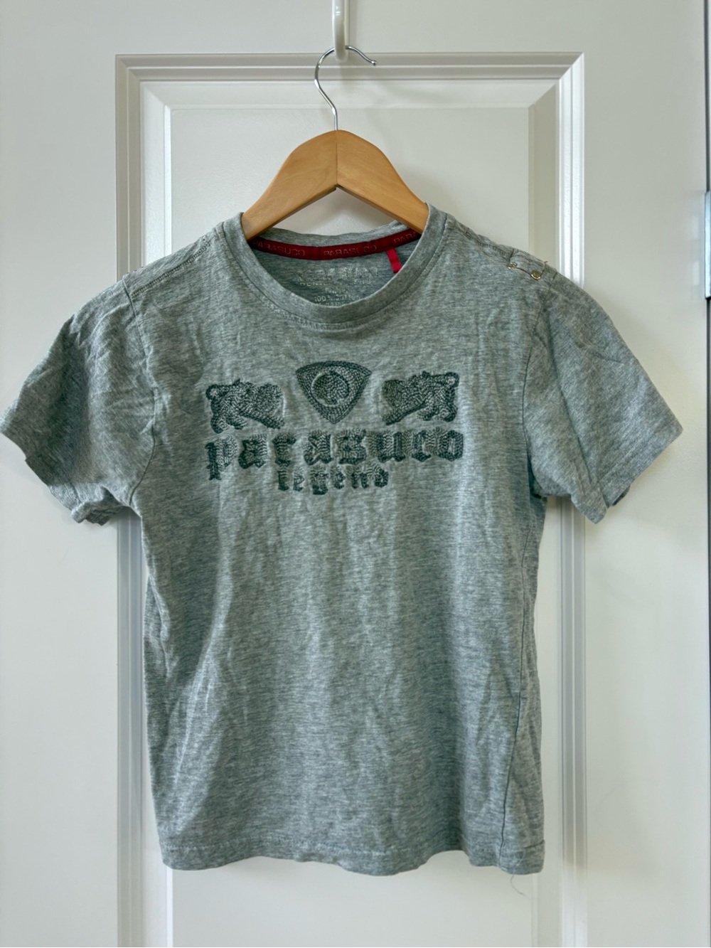 Parasuco Legend Y2K Vintage Heather Gray Graphic Short Sleeve T Shirt Medium
